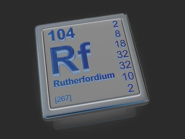 Rutherfordium. scheikundig element. — Stockfoto