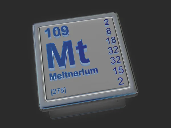 Meitnerium. Chemical element. — Stock Photo, Image