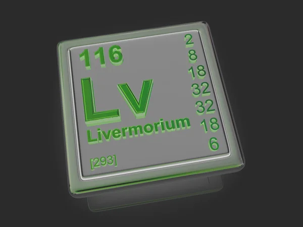 Livermorium. Chemical element. — Stock Photo, Image