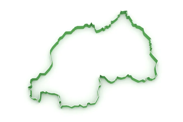 La carte de Rwanda . — Photo