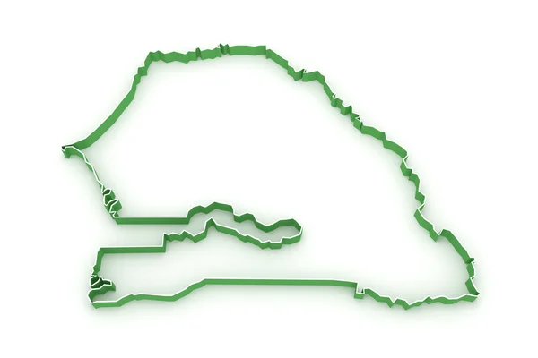 Senegal Haritası. — Stok fotoğraf