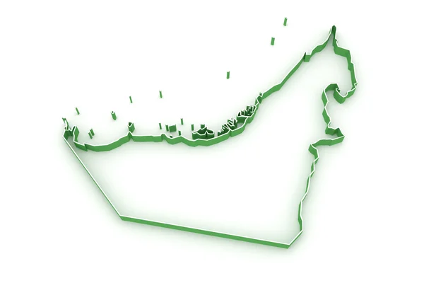 아랍 에미리트 연방 (아랍 에미리트 연방 지도). — 스톡 사진