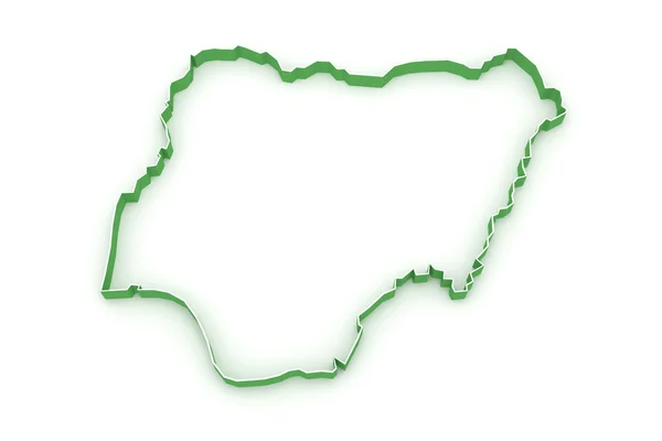 Mapa online de Nigeria — Foto de Stock