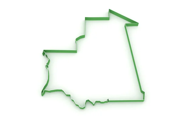 O mapa de mauritania — Fotografia de Stock
