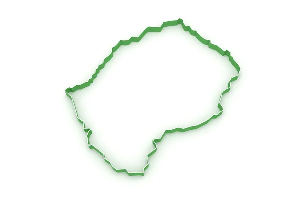 La carte de Lesotho — Photo