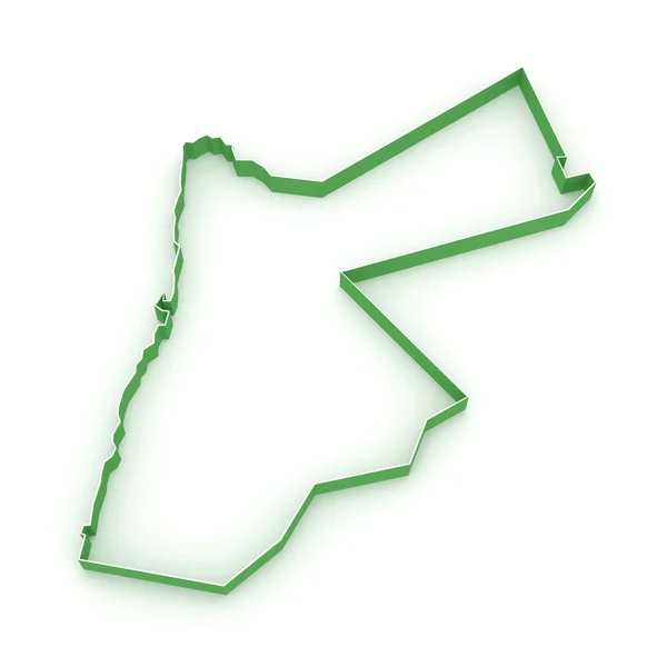 Kaart van Jordanië. — Stockfoto