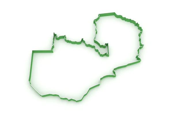 Map of Zambia — Stock Photo, Image