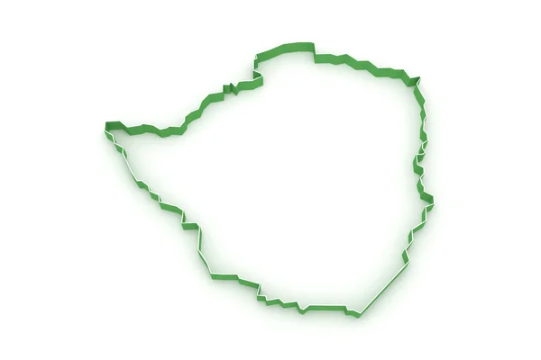 Zimbabve Haritası — Stok fotoğraf