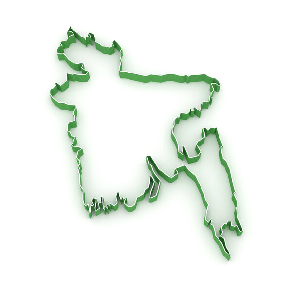 Map of Bangladesh.