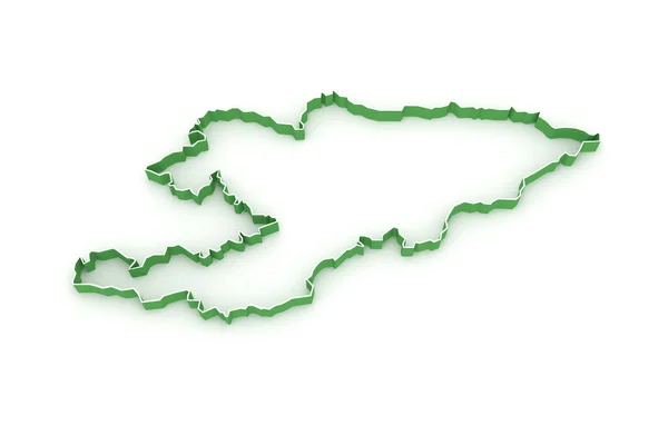 吉尔吉斯斯坦的地图. — 图库照片