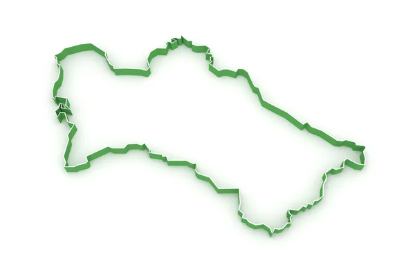 Kaart van turkmenistan. — Stockfoto