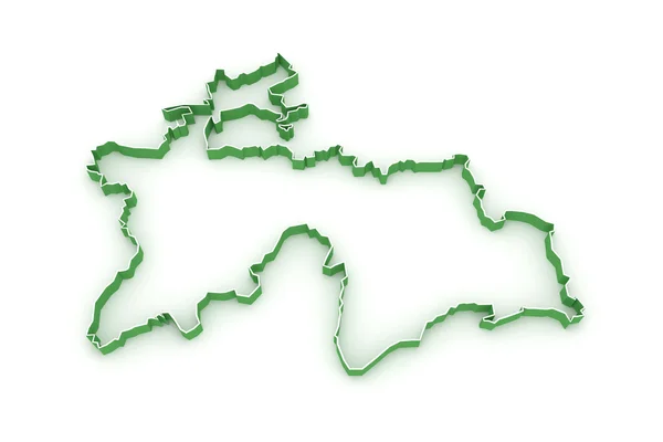 Tacikistan Haritası. — Stok fotoğraf