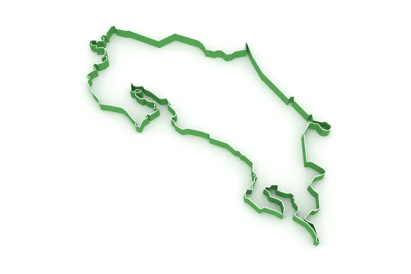 Costa Rica térképe. — Stock Fotó