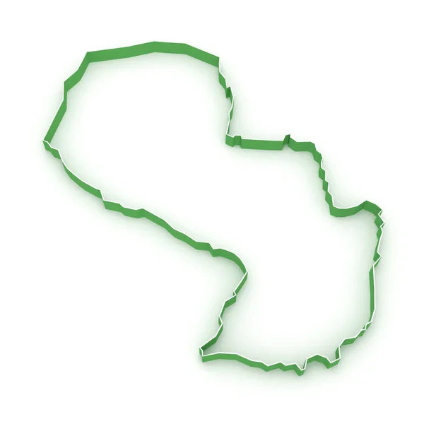 La mappa di Paraguay . — Foto Stock