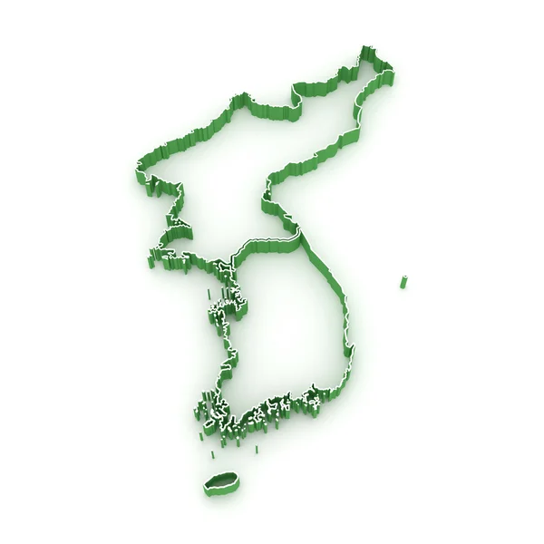 Karta över Korea — Stockfoto