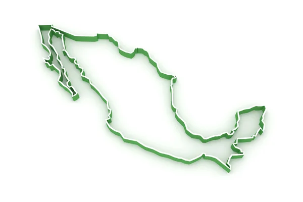 Mapa tridimensional de México . —  Fotos de Stock