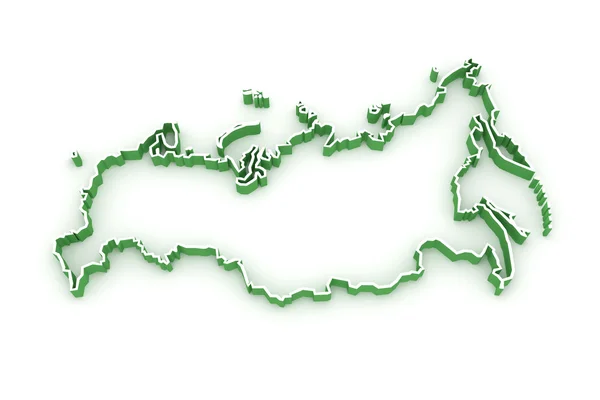 Trojrozměrná Mapa Ruska. — Stock fotografie