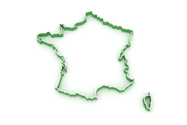 フランスの 3次元地図. — ストック写真