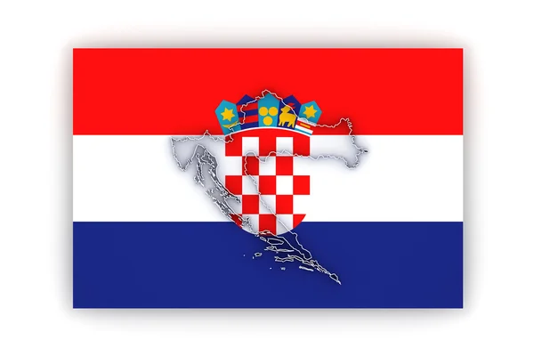 Karta över Kroatien. — Stockfoto