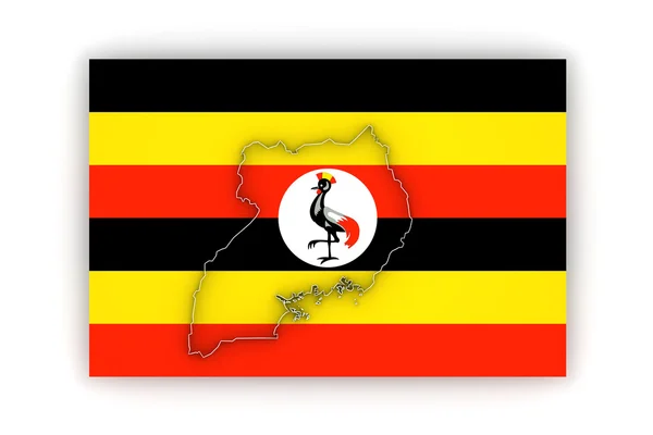 Map of Uganda. — Stock Photo, Image