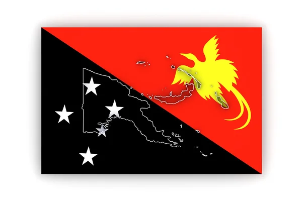 Mapa de Papua - Nueva Guinea . —  Fotos de Stock