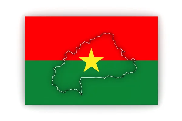 Map of Burkina Faso. — Stock Photo, Image