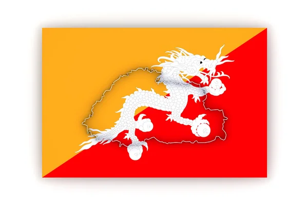 Kaart van bhutan. — Stockfoto