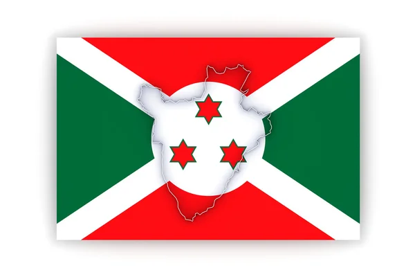 Karte von Burundi. — Stockfoto