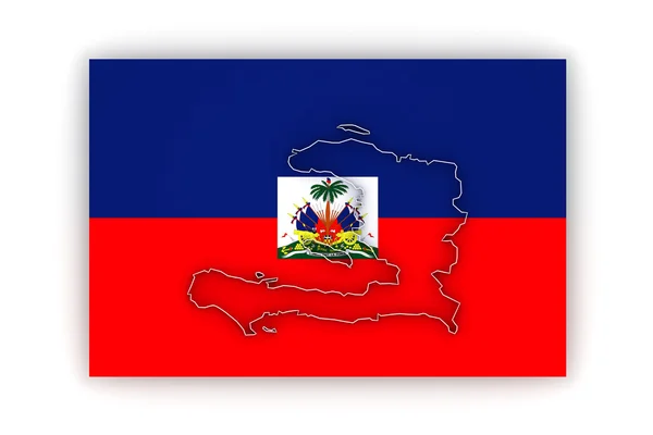 O mapa de Haiti . — Fotografia de Stock