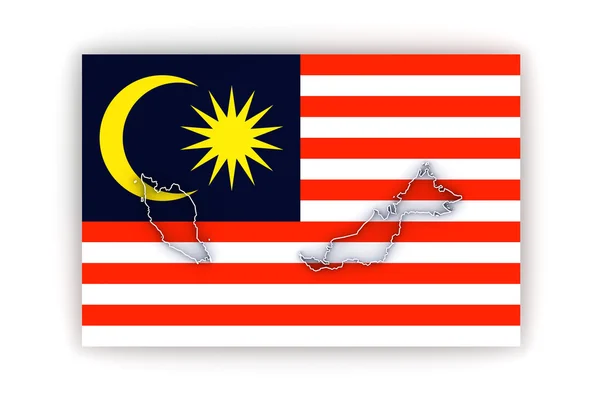 La mappa di Malaysia . — Foto Stock