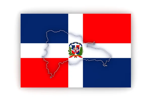 Mapa Republiki Dominikańskiej. — Zdjęcie stockowe