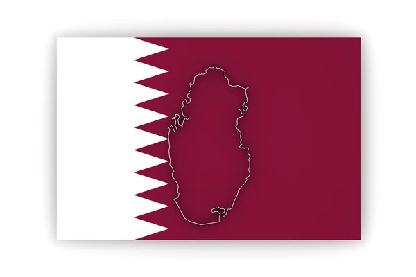 Map of Qatar. — Stock Photo, Image
