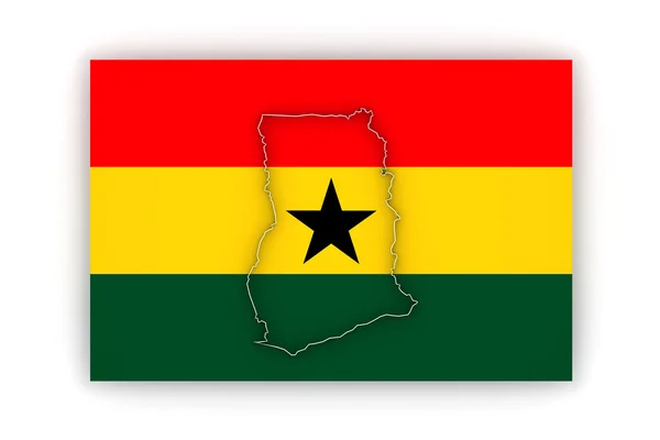 O mapa de Gana . — Fotografia de Stock
