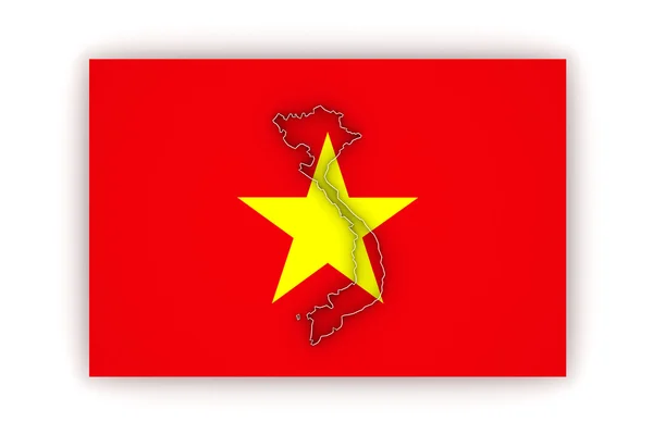 Mapa Vietnamu. — Stock fotografie