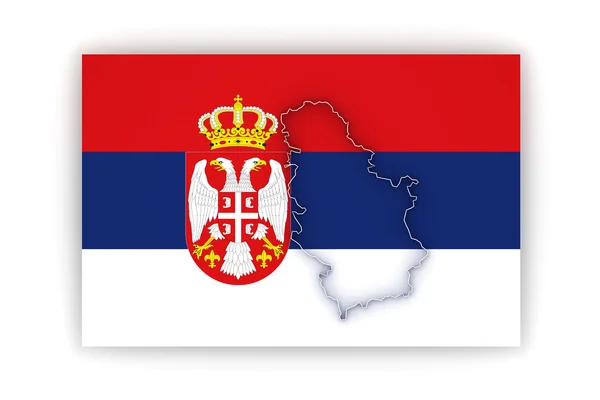 Landkarte Serbiens. — Stockfoto