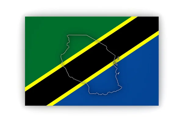 Map of Tanzania. — Stock Photo, Image