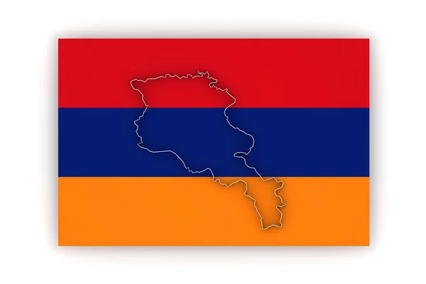 El mapa de Armenia . —  Fotos de Stock