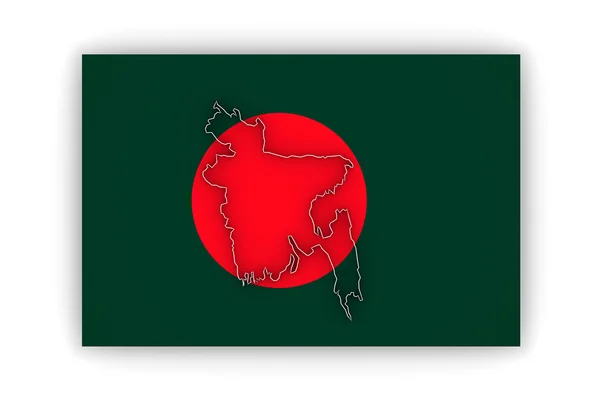 Bangladeş Haritası. — Stok fotoğraf