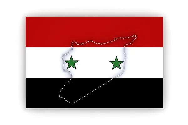 Kart over Syria – stockfoto