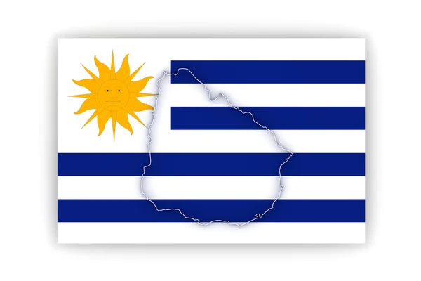 Χάρτης της Ουρουγουάης. — Φωτογραφία Αρχείου
