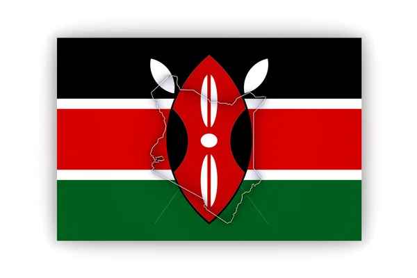 Map of Kenya. — Stock Photo, Image