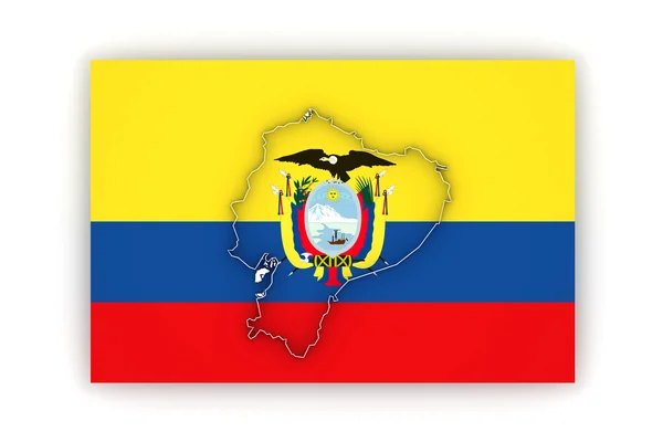Карта Эквадора . — стоковое фото