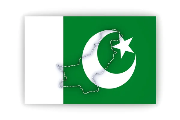 Pakisztán Térkép. — Stock Fotó