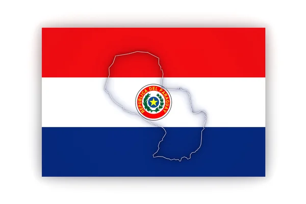 Karte von Paraguay. — Stockfoto