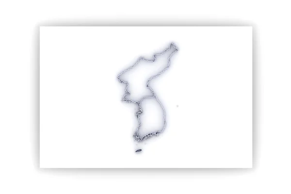 Mapa de corea — Foto de Stock