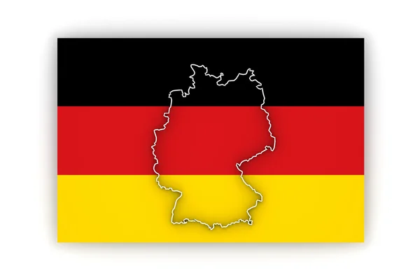 Háromdimenziós térképe, Németország. — Stock Fotó