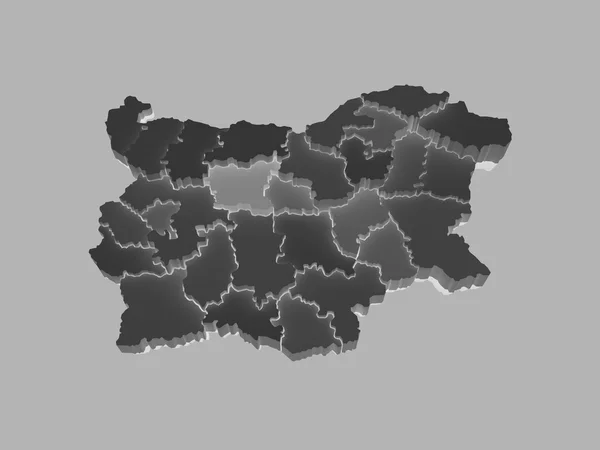 Mappa tridimensionale della Bulgaria . — Foto Stock