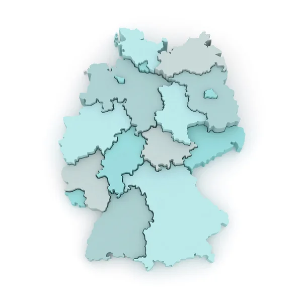 Three-dimensional map of Germany. — Stock Photo, Image