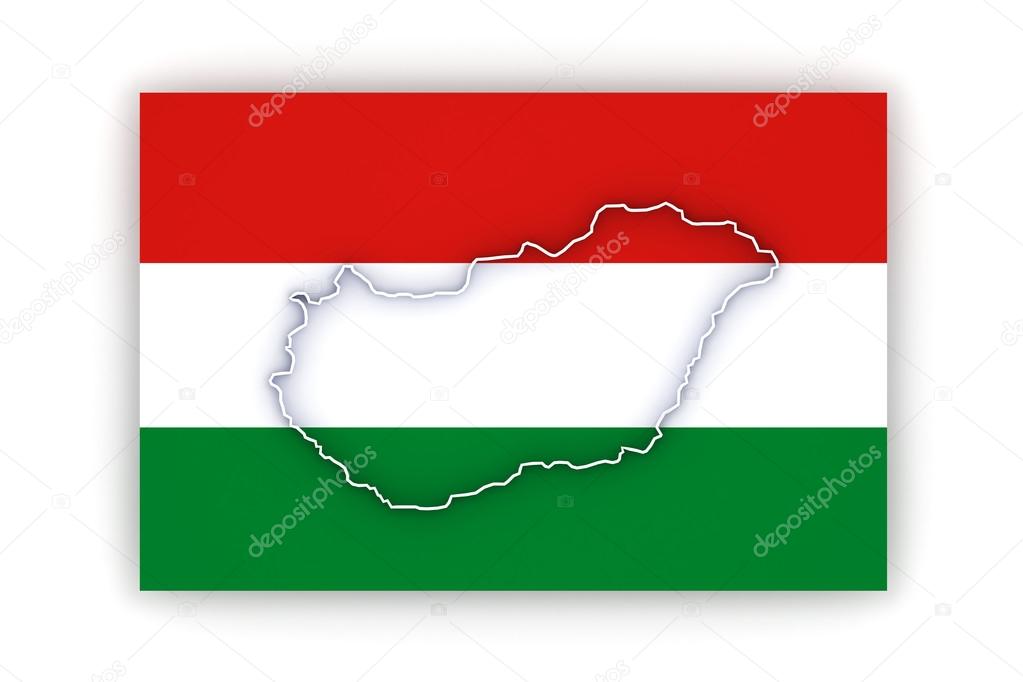 Three-dimensional map of Hungary