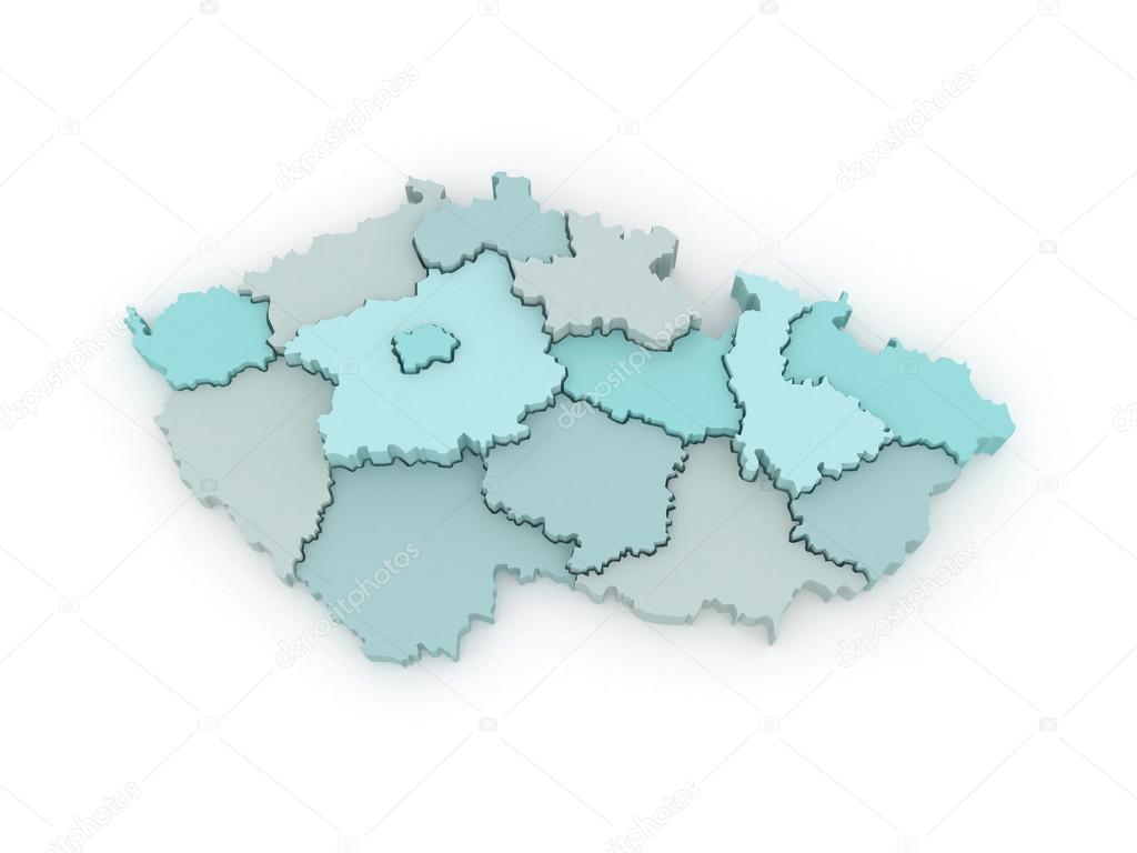 mapa čr 3d trojrozměrná mapa České republiky — Stock Fotografie © Tatiana53  mapa čr 3d